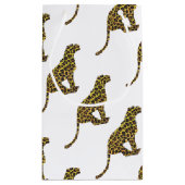 ヒョウ茶とイエローシロエット スモールペーパーバッグ (裏面)