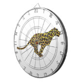 ヒョウ茶とイエローシロエット ダーツボード (正面右)