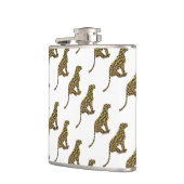 ヒョウ茶とイエローシロエット フラスク (左)