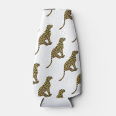 ヒョウ茶とイエローシロエット ボトルクーラー (正面)