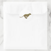 ヒョウ茶とイエローシロエット ラウンドシール (バッグ)