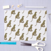 ヒョウ茶とイエローシロエット 薄葉紙 (クラフト)