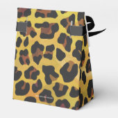 ヒョウ茶と黄色のプリント フェイバーボックス (裏面サイド)