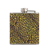 ヒョウ茶と黄色のプリント フラスク (裏面)