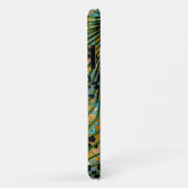 ヒョウ葉の背景にヤシの花。 Case-Mate iPhoneケース (裏面/右)