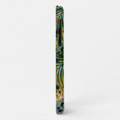 ヒョウ葉の背景にヤシの花。 Case-Mate iPhoneケース (裏面/左)