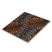 ヒョウ虎の皮膚トレンディー タイル (側面)