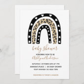 ヒョウ虹の赤ちゃんシャワー 招待状 (正面/裏面)