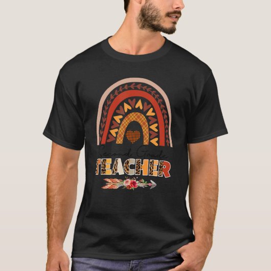 ヒョウ虹秋秋2年生先生T Tシャツ (正面)