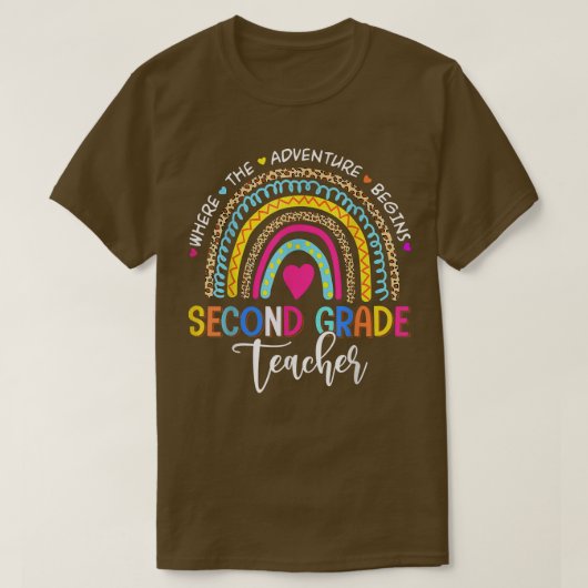 ヒョウ虹2年生どこ冒険B Tシャツ (デザイン正面)