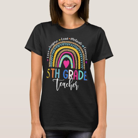 ヒョウ虹5年生先生新学期 Tシャツ (正面)