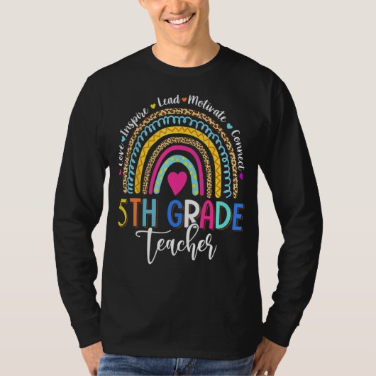 ヒョウ虹5年生先生新学期 Tシャツ (正面)