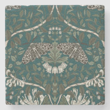 ヒョウ蛾とハニーサックル植物ヴィンテージ