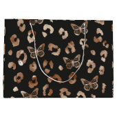 ヒョウ蝶ブラックパターン ラージペーパーバッグ (裏面)