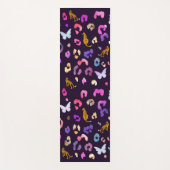 ヒョウ蝶ブラック ヨガマット (正面)