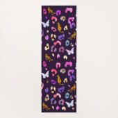 ヒョウ蝶ブラック ヨガマット (裏面)