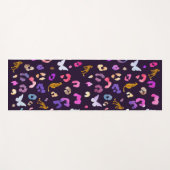 ヒョウ蝶ブラック ヨガマット (正面(横))