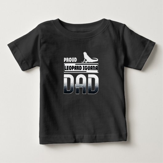 ヒョウ誇りを持ったイグアナパパ ベビーTシャツ (正面)