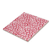 ヒョウ赤と白柄 タイル (側面)