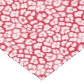 ヒョウ赤と白柄 テーブルクロス (アングル)