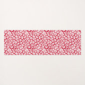 ヒョウ赤と白柄 ヨガマット (裏面(横))