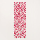 ヒョウ赤と白柄 ヨガマット (裏面)