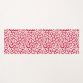 ヒョウ赤と白柄 ヨガマット (正面(横))