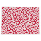 ヒョウ赤と白柄 ラージペーパーバッグ (裏面)