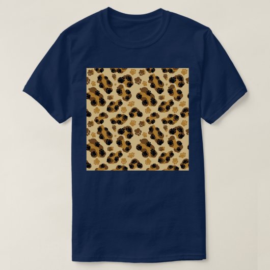 ヒョウ足Tobe Fonsecaかわいいパターン Tシャツ (デザイン正面)
