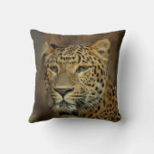 ヒョウ野生動物愛好家 クッション (裏面)