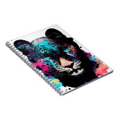 ヒョウ野生自然動物カラーアート絵画ズ ノートブック (右側)