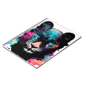 ヒョウ野生自然動物カラーアート絵画ズ ノートブック (左側)