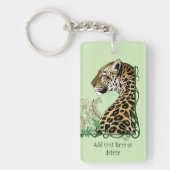 ヒョウ野良猫グリーンヘンナ キーホルダー (正面)