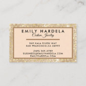 ヒョウ金ゴールドグリッター 名刺 (裏面)