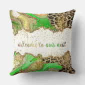 ヒョウ金ゴールド数々のカラー瑪瑙装飾用クッション クッション (裏面)