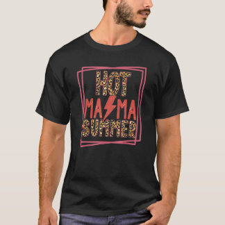 ヒョウ雷熱ママクールママ母ライフティーWome Tシャツ