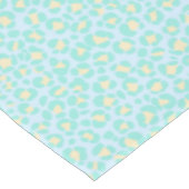 ヒョウ青ティール（緑がかった色）黄 テーブルクロス (アングル)