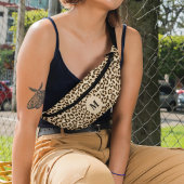 ヒョウ革プリントパターンモノグラム ファニーパック