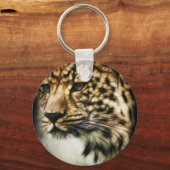 ヒョウ顔 キーホルダー (正面)