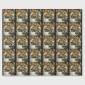 ヒョウ顔 ラッピングペーパー (フラット)