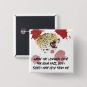 ヒョウ食べ顔 缶バッジ (正面&裏面)