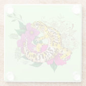 ヒョウ黄ゲコグリーン ガラスコースター (裏面)