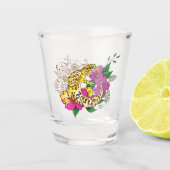 ヒョウ黄ゲコグリーン ショットグラス (正面)