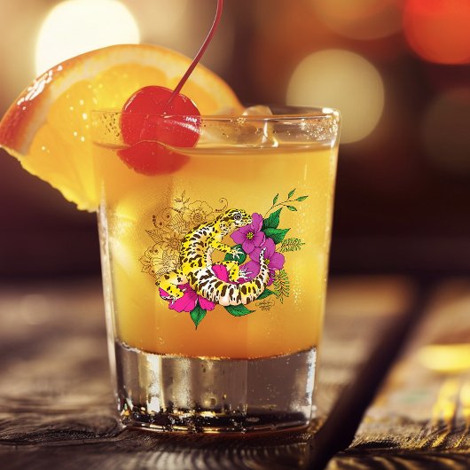 ヒョウ黄ゲコグリーン ショットグラス