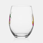 ヒョウ黄ゲコグリーン ステムなしワイングラス (左)