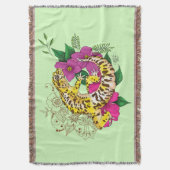 ヒョウ黄ゲコグリーン スローブランケット (正面縦)