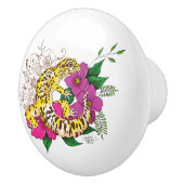 ヒョウ黄ゲコグリーン セラミックノブ (右)