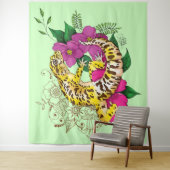 ヒョウ黄ゲコグリーン タペストリー (インサイチュ)