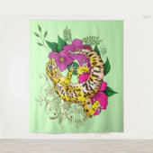 ヒョウ黄ゲコグリーン タペストリー (正面)