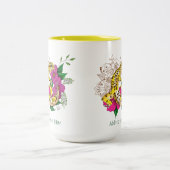 ヒョウ黄ゲコグリーン ツートーンマグカップ (中央)